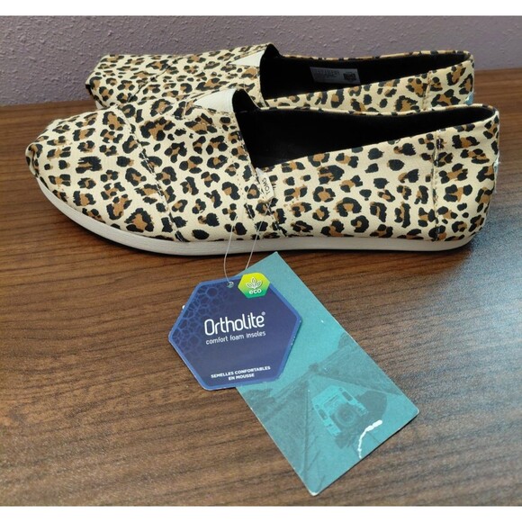 TOMS Alpargata Classic Birch Leopard Print Size 9 Slip On Shoes #10015065 - Picture 3 of 9